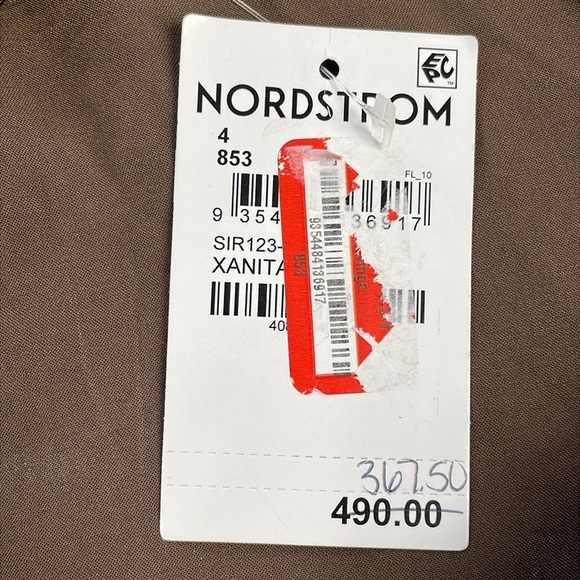 NWT Sir Xanita Floral Asymmetric Cotton Silk Maxi Dress Waist Cut Out Sz AU 4 - Picture 13 of 16